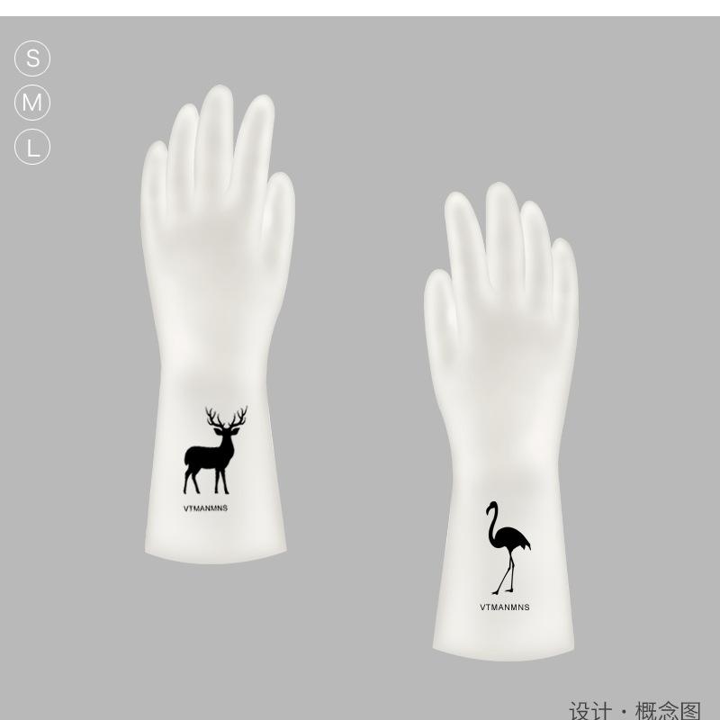 Household cleaning gloves non-slip durable